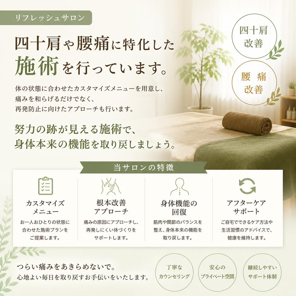当サロンのアプローチ