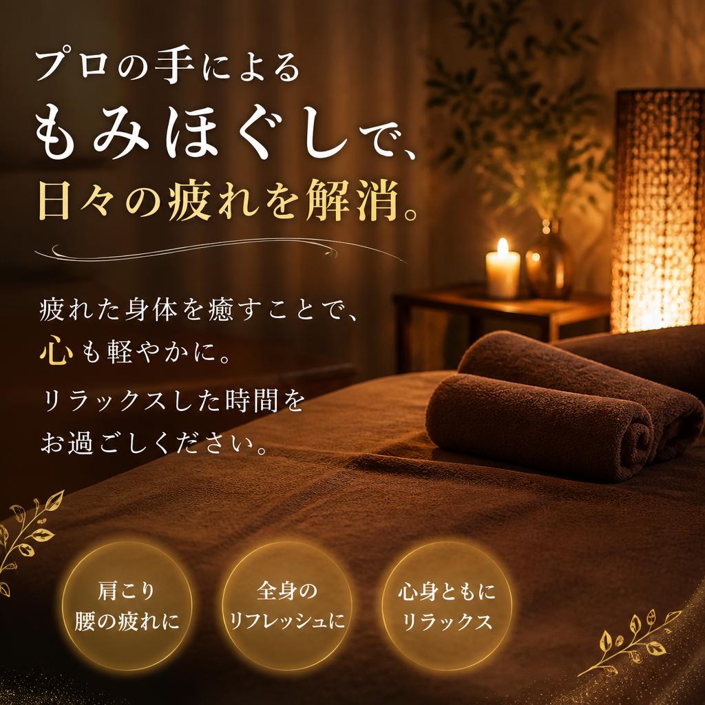 心地よいもみほぐしで心身を整える
