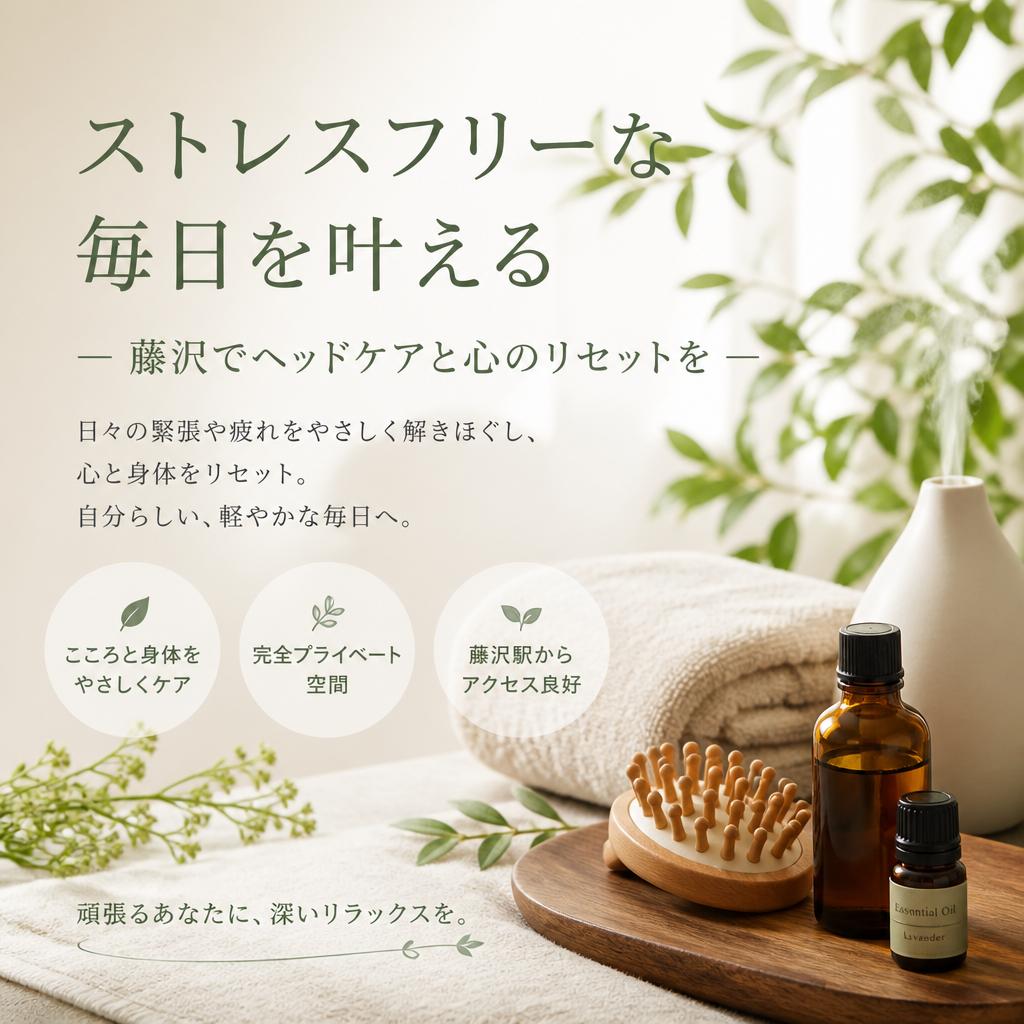 ストレスフリーな毎日を叶える – 藤沢でヘッドケアと心のリセットを