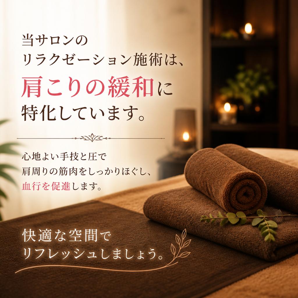リラクゼーションで肩こりを解消