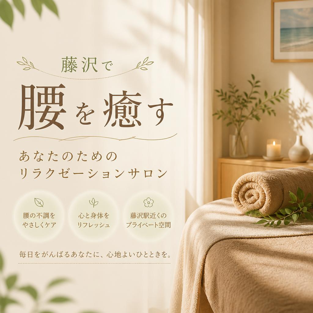 藤沢で腰を癒す、あなたのためのリラクゼーションサロン