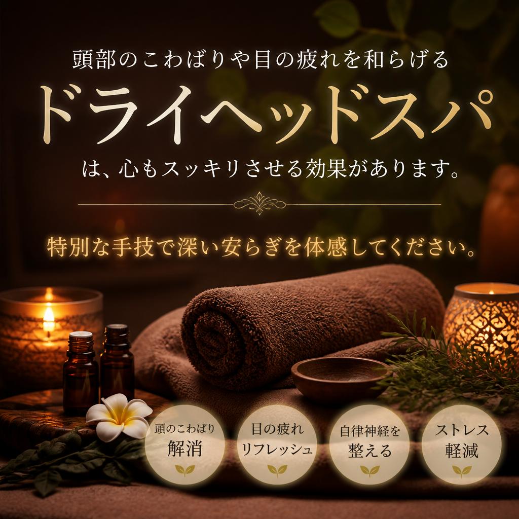 ドライヘッドスパで心身をリフレッシュ