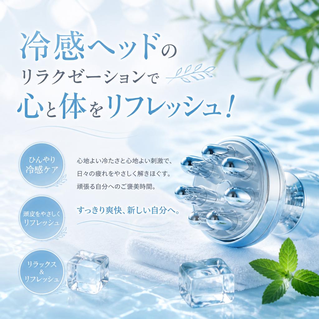 冷感ヘッドのリラクゼーションで心と体をリフレッシュ！