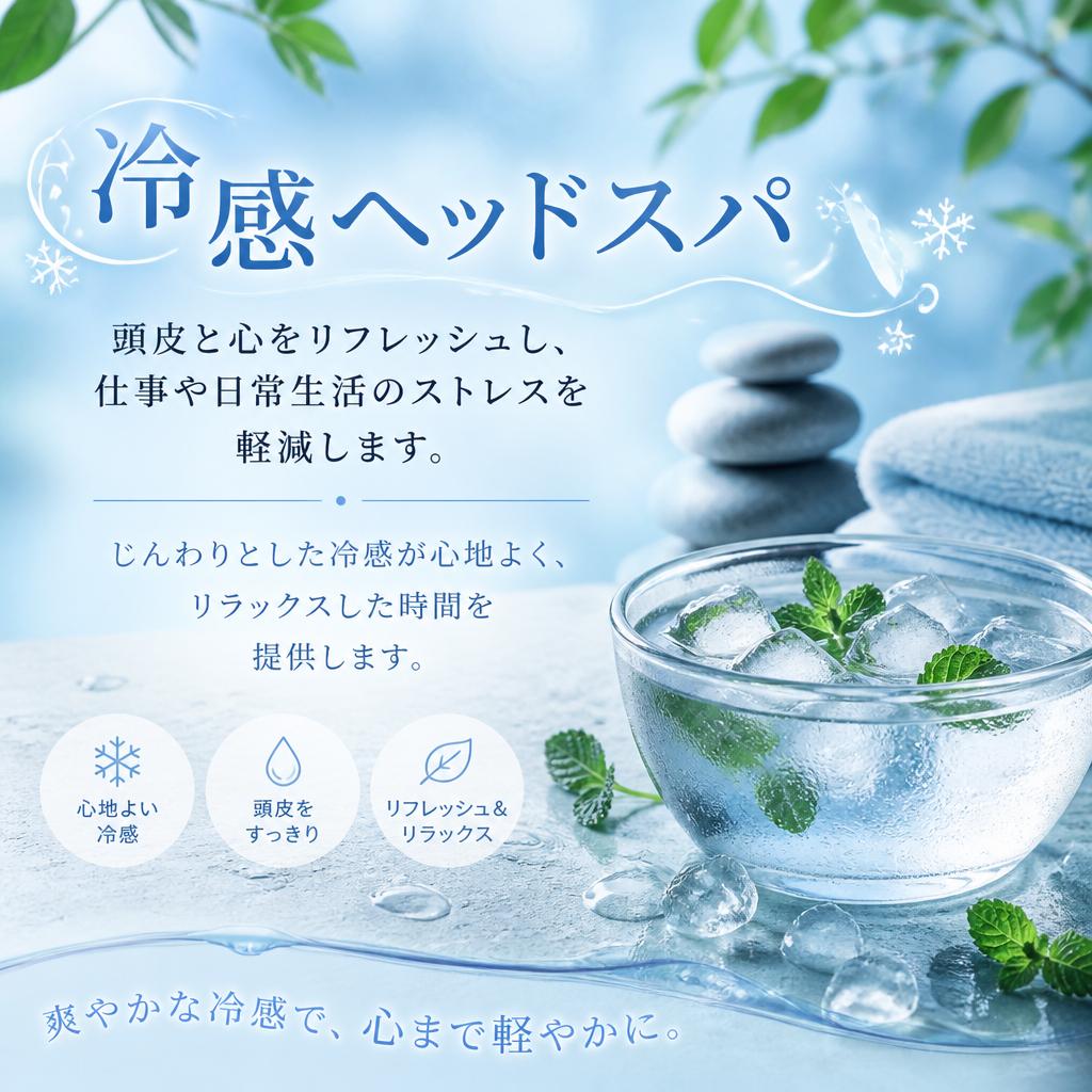 冷感ヘッドスパの効果