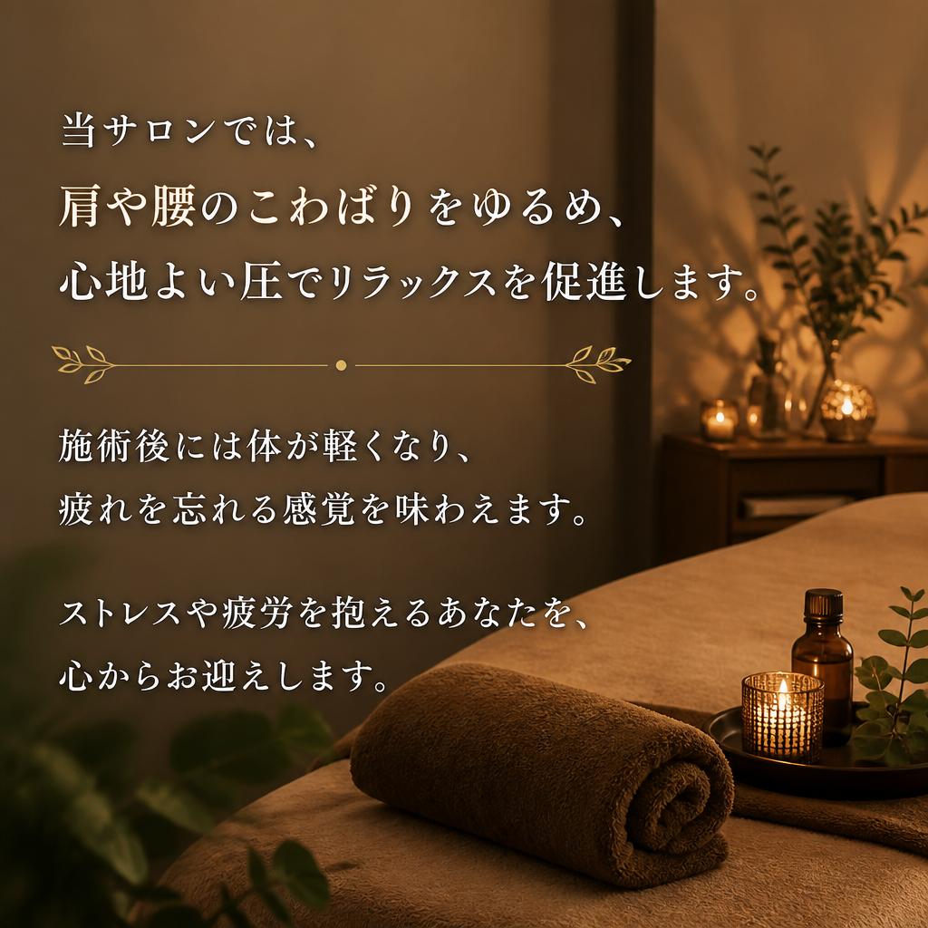 心身を整える深いリラクゼーション