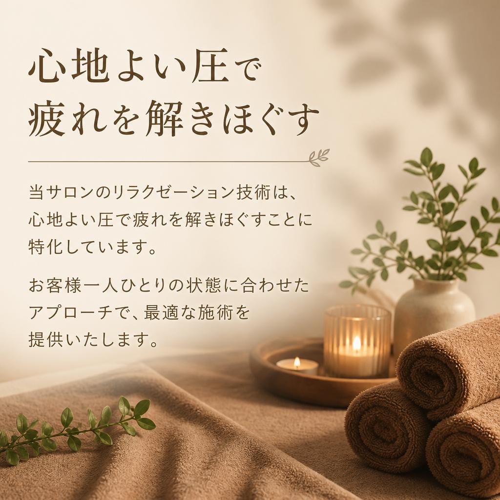 リラクゼーションの特徴