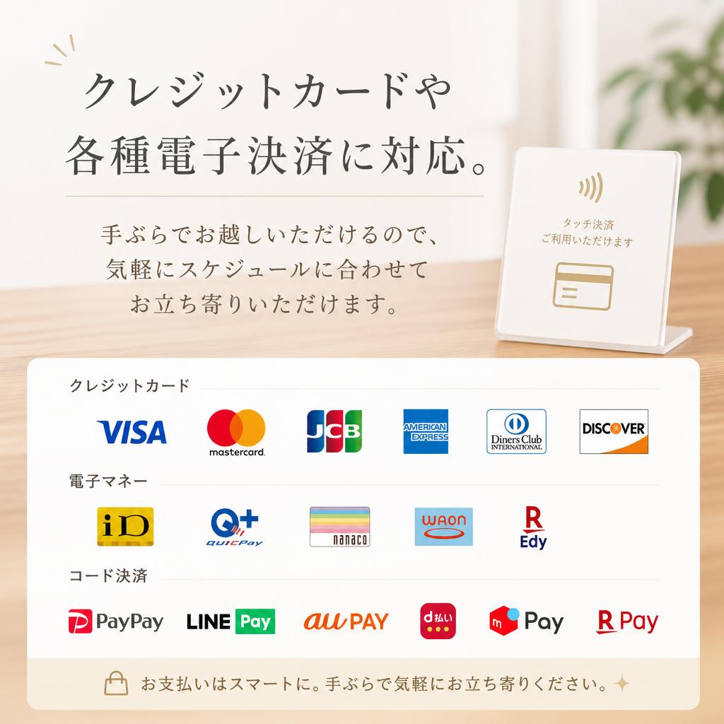 キャッシュレス決済対応