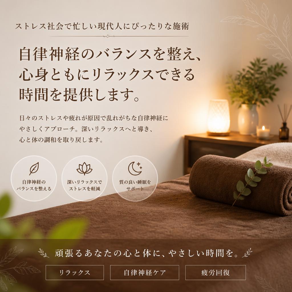自律神経を整え、心のストレスを軽減