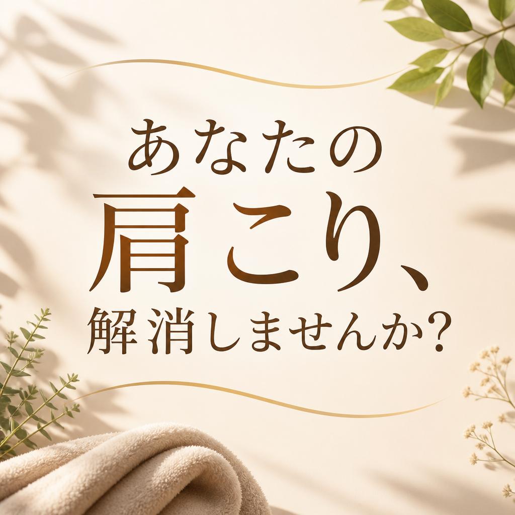 あなたの肩こり、解消しませんか？