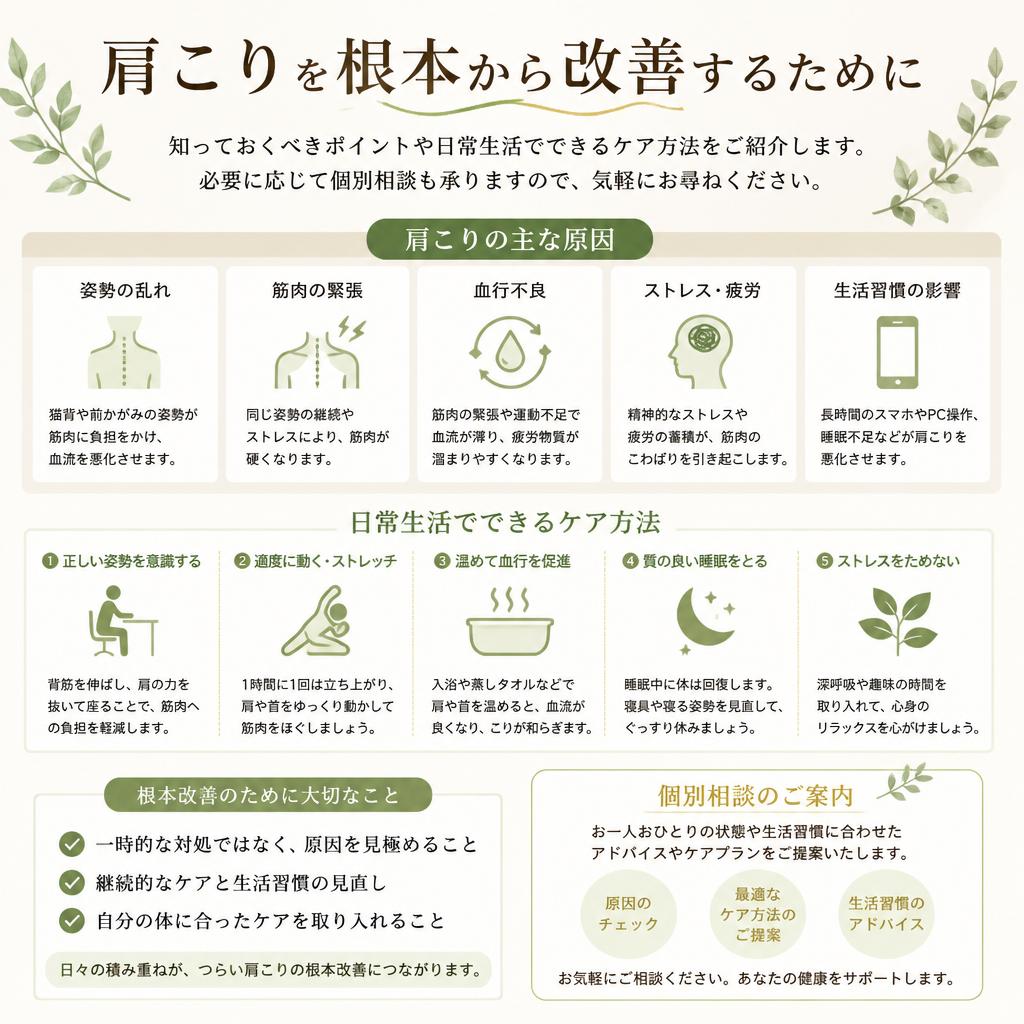 肩こり改善のポイント