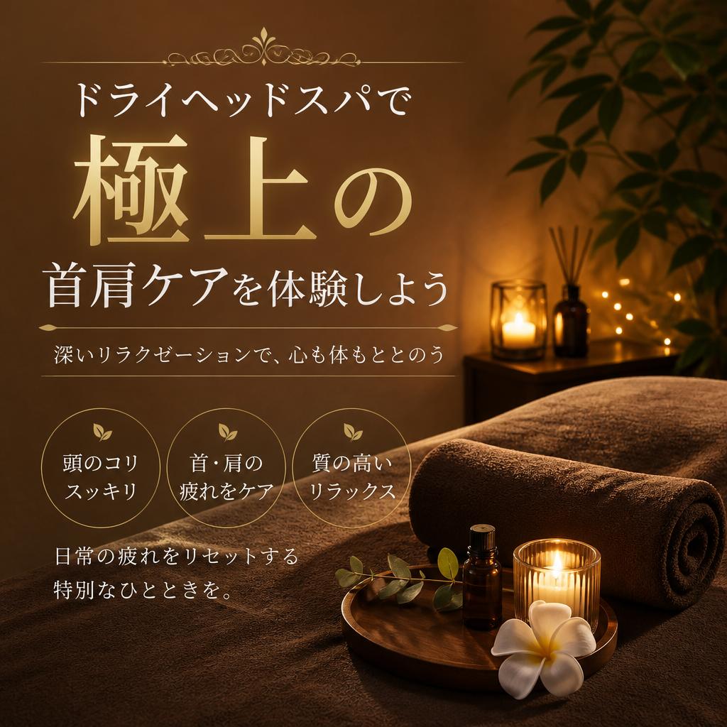 ドライヘッドスパで極上の首肩ケアを体験しよう