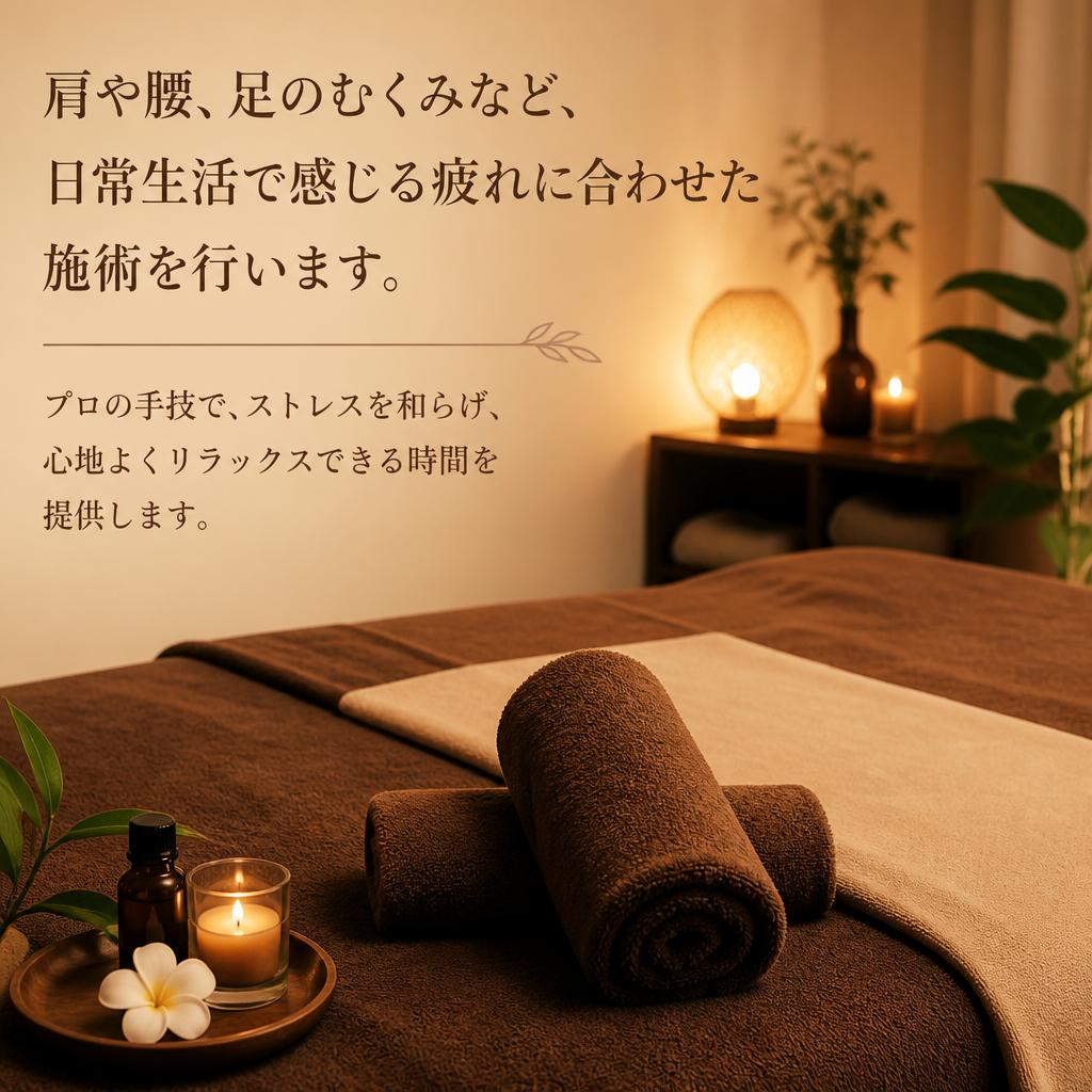 疲れた身体を丁寧にケア