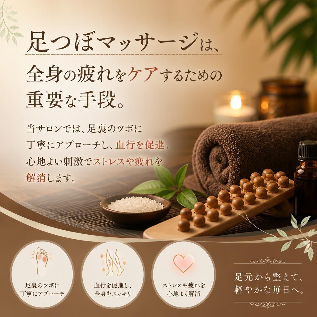 足つぼ施術で疲れをリセット