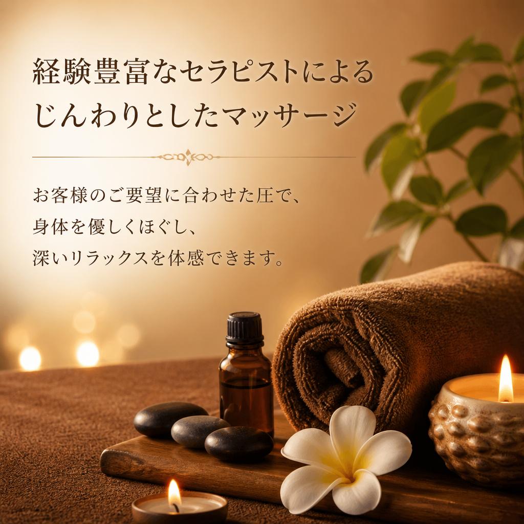 心地よいマッサージでリフレッシュ