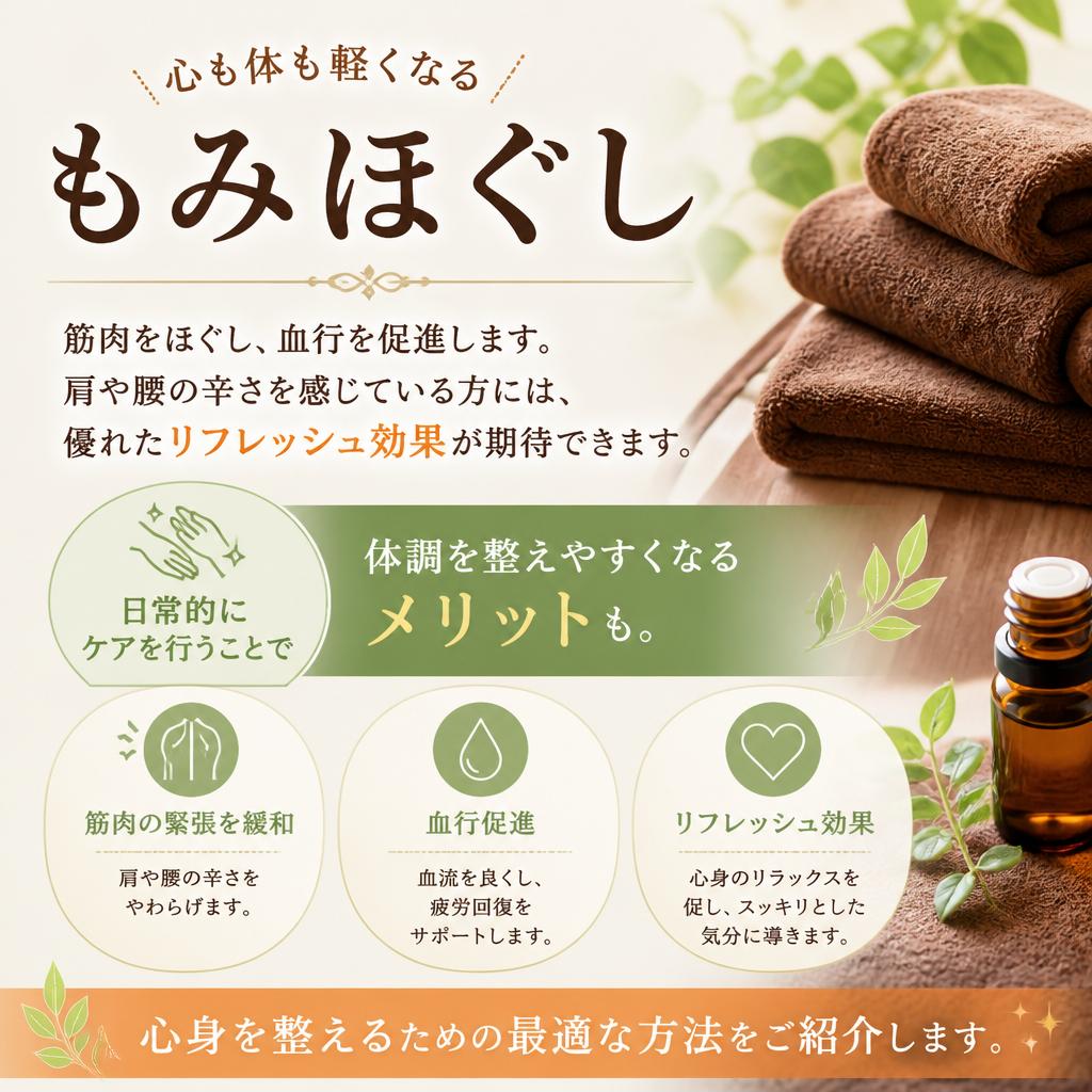 心地よい「もみ」の効果
