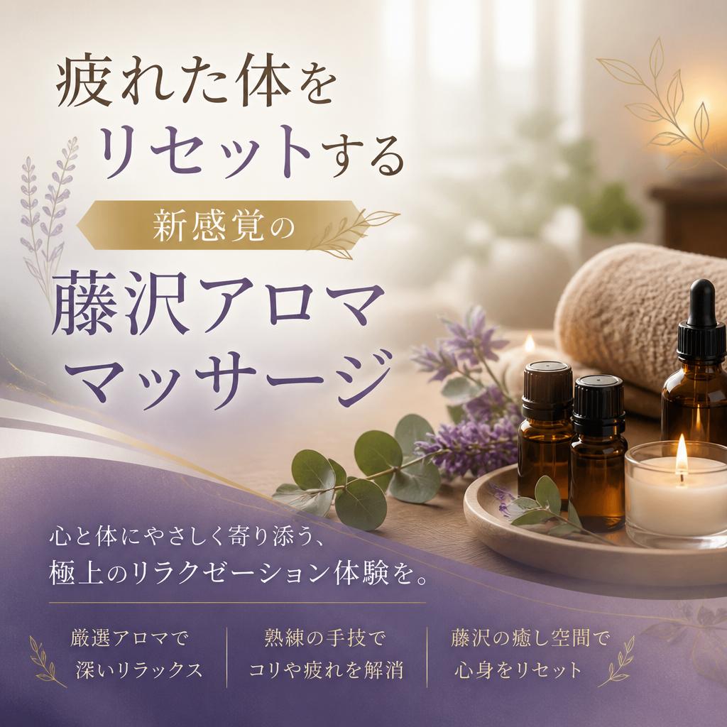 疲れた体をリセットする新感覚の藤沢アロママッサージ