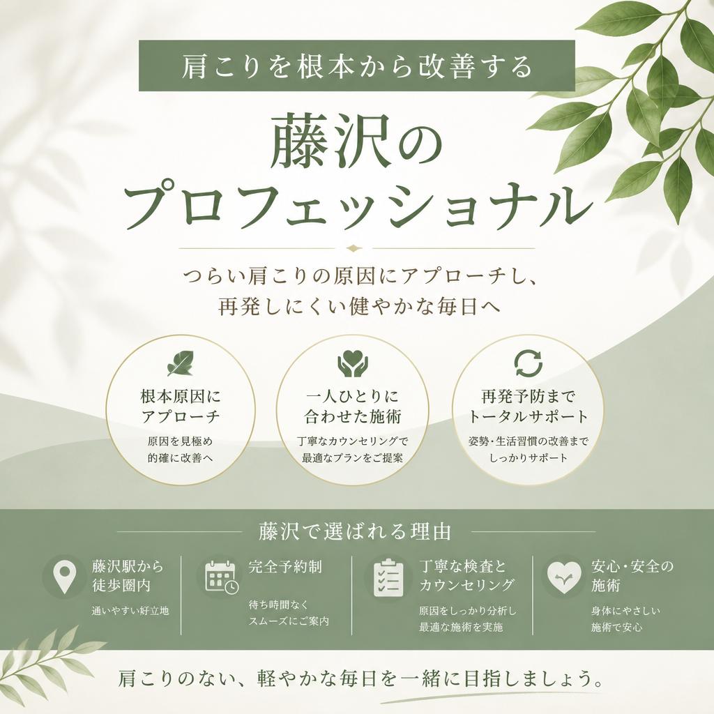 肩こりを根本から改善する藤沢のプロフェッショナル