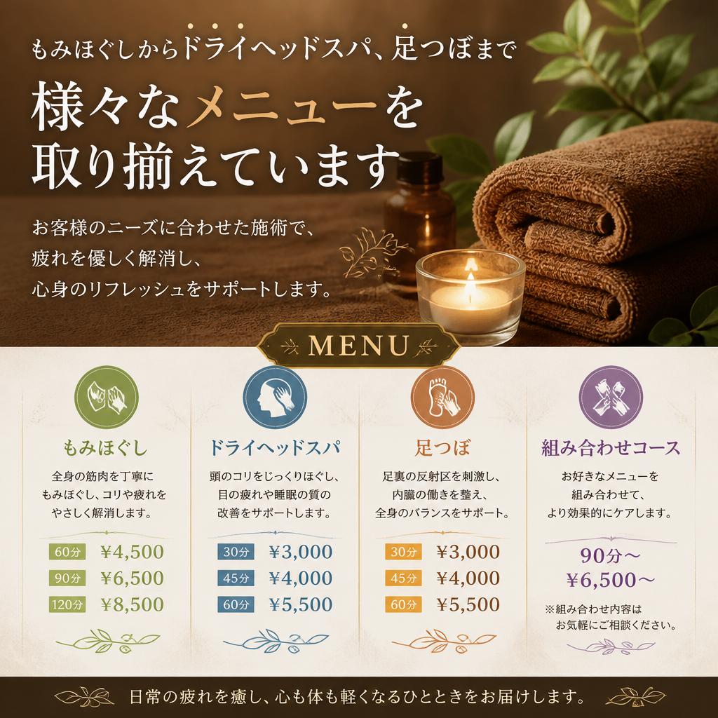 多彩なメニューでお応え