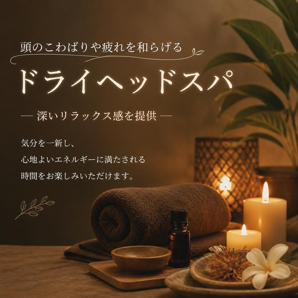 ドライヘッドスパによるリフレッシュ効果