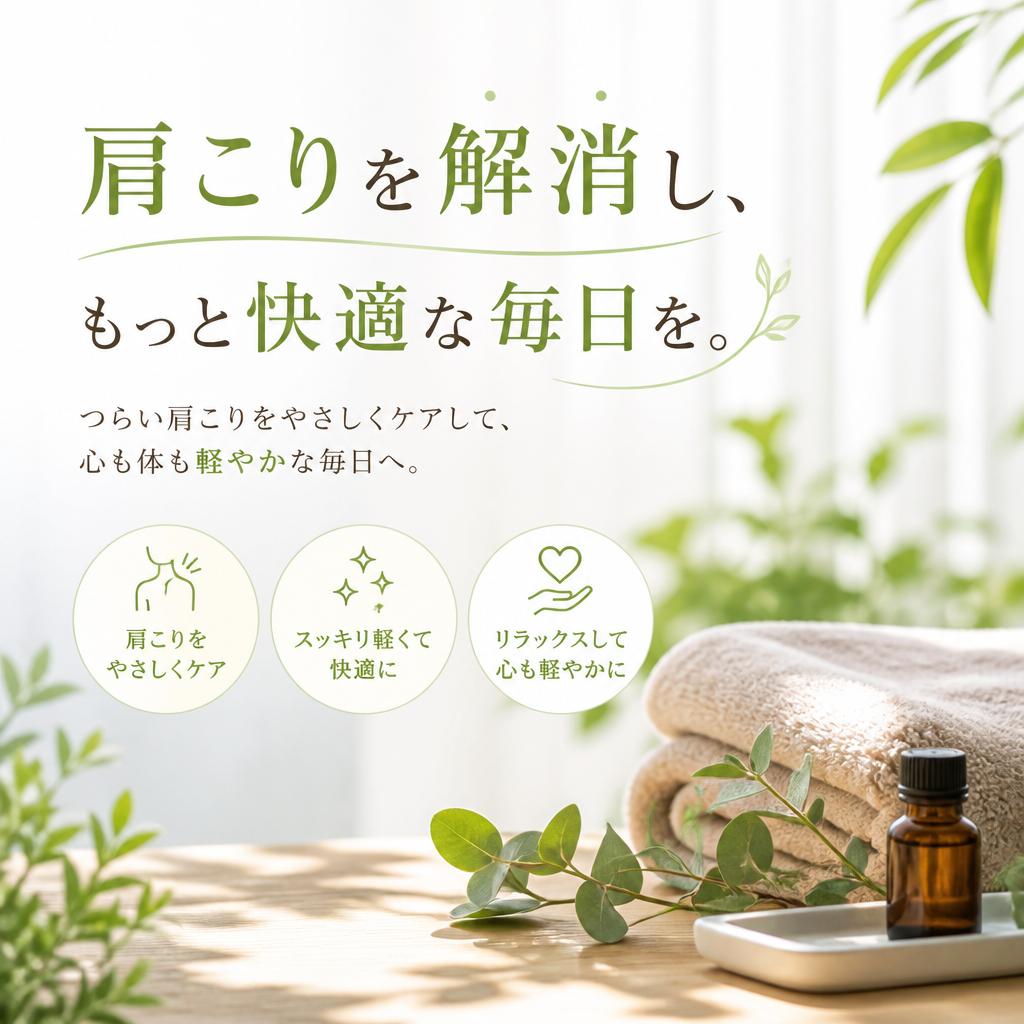 肩こりを解消し、もっと快適な毎日を。