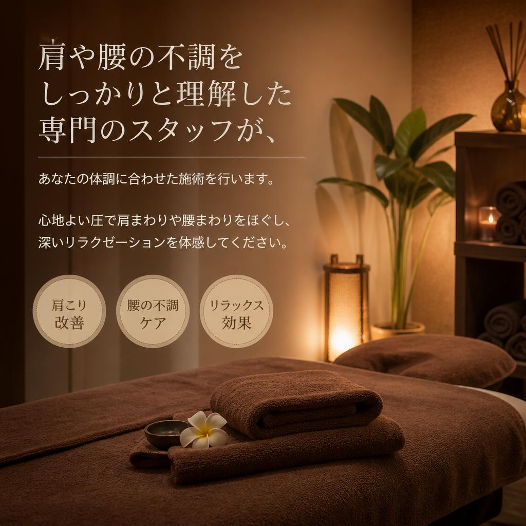 肩こり・腰痛専門の施術