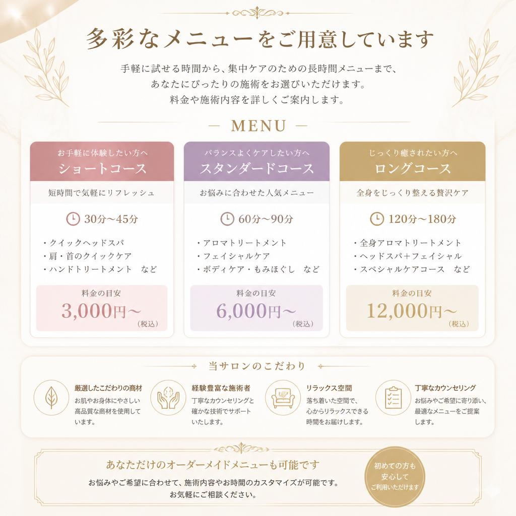 メニューのご紹介