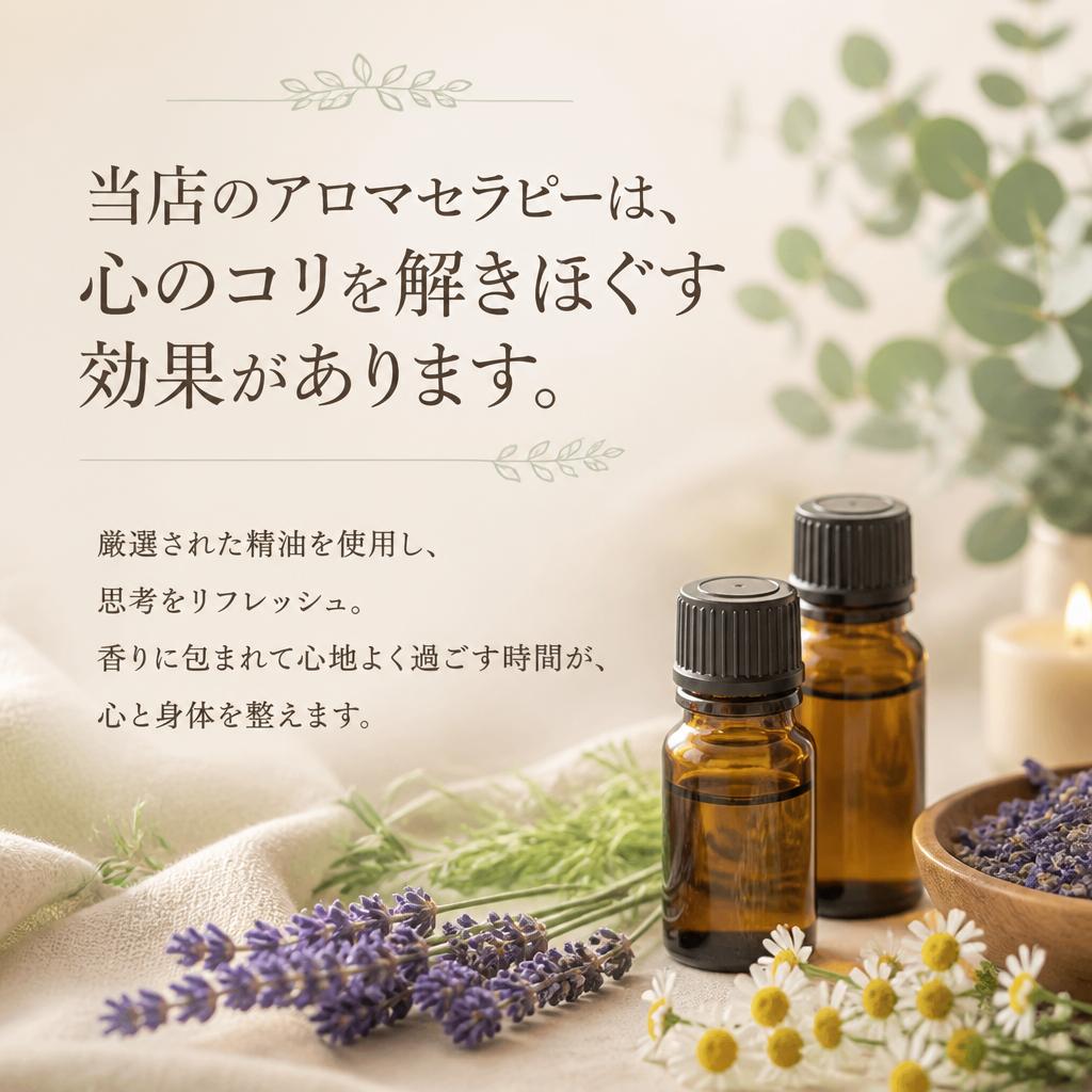 アロマセラピーで深いリラックス