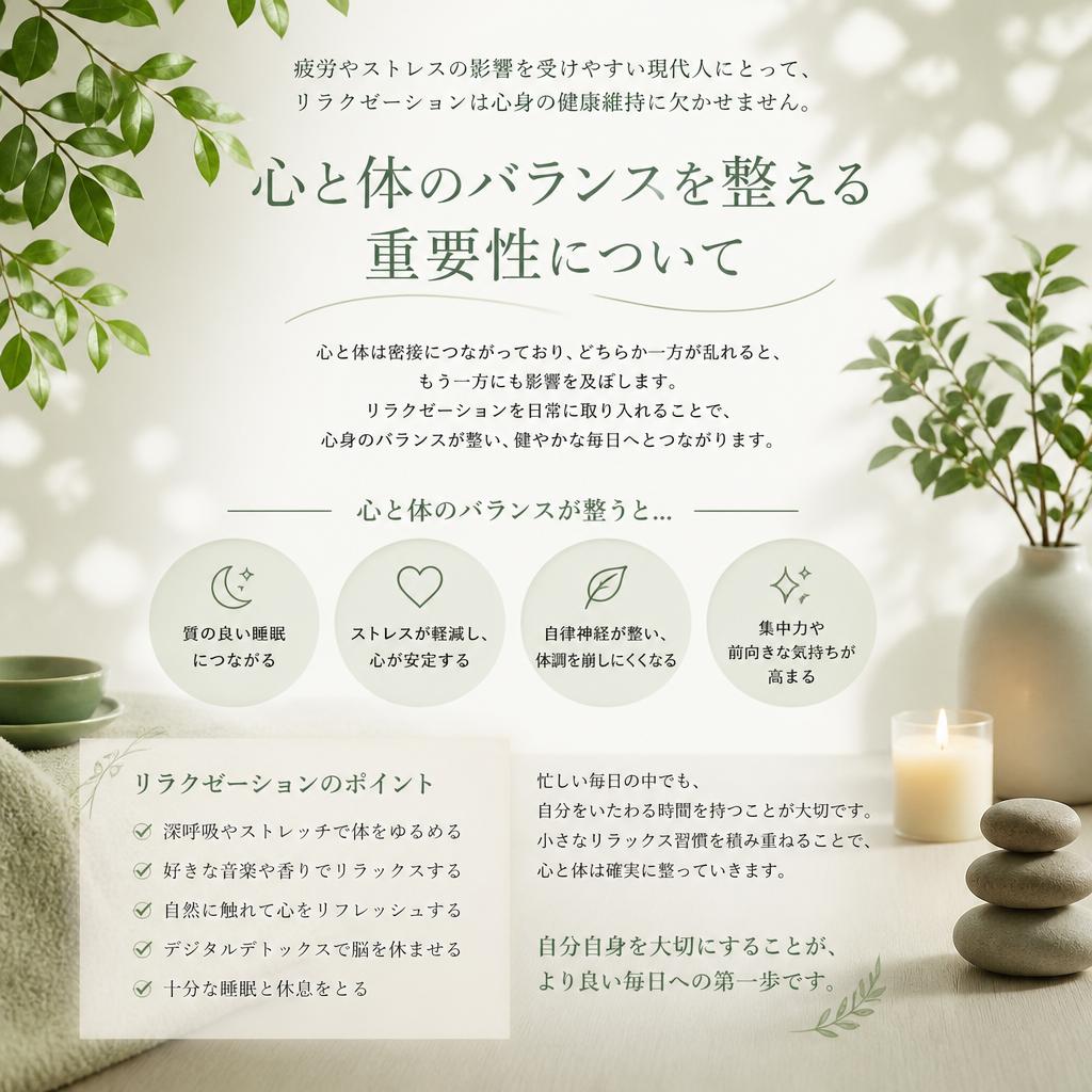 なぜリラクゼーションが必要なのか
