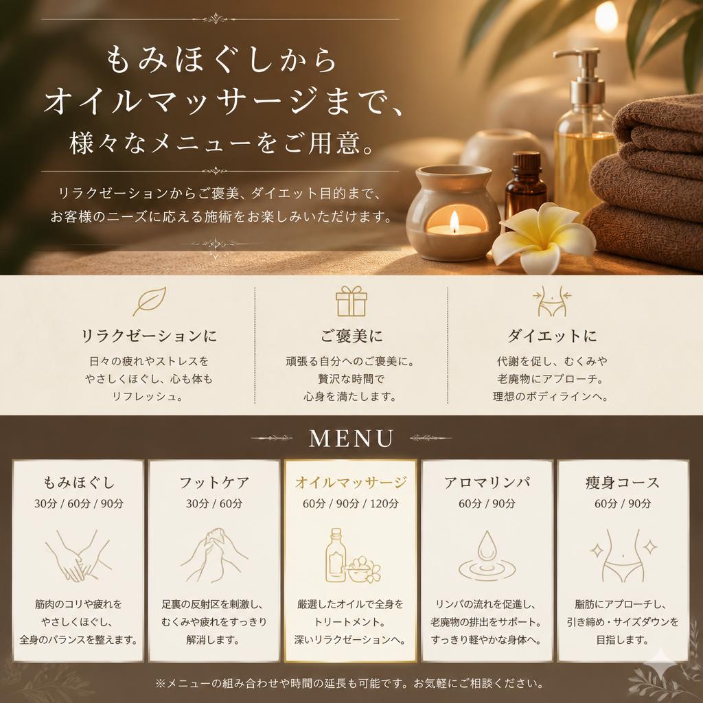 多彩なメニューでご提案